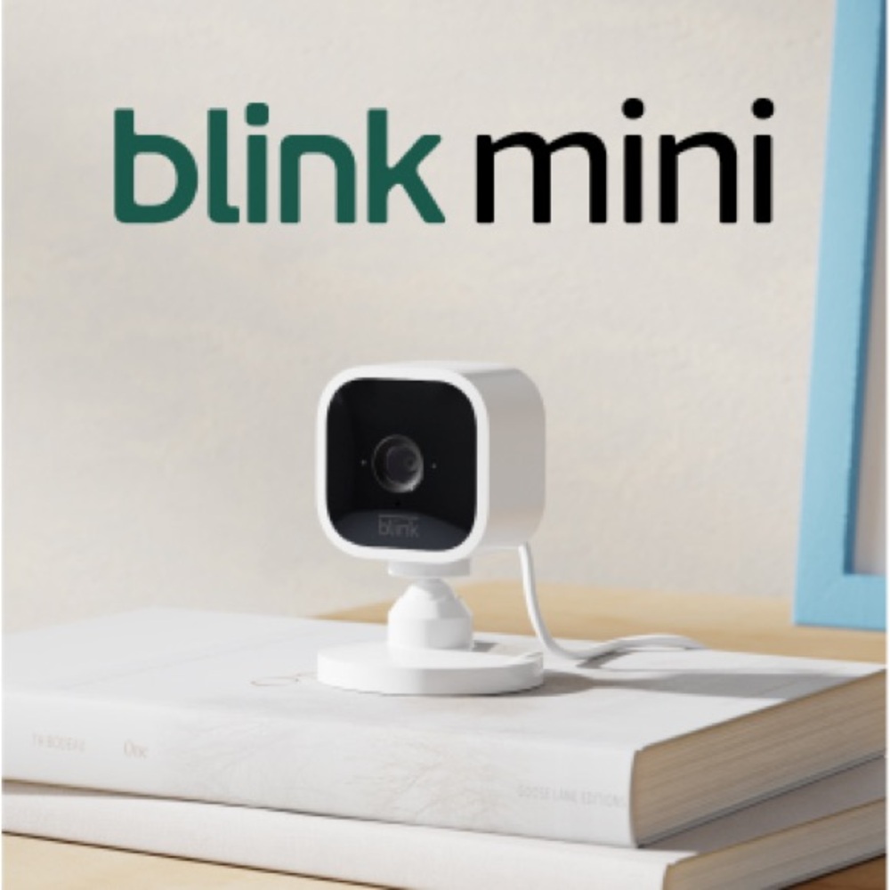 Blink Mini - Indoor smart security camera, 1080p HD video, 1 camera (White) 🎥